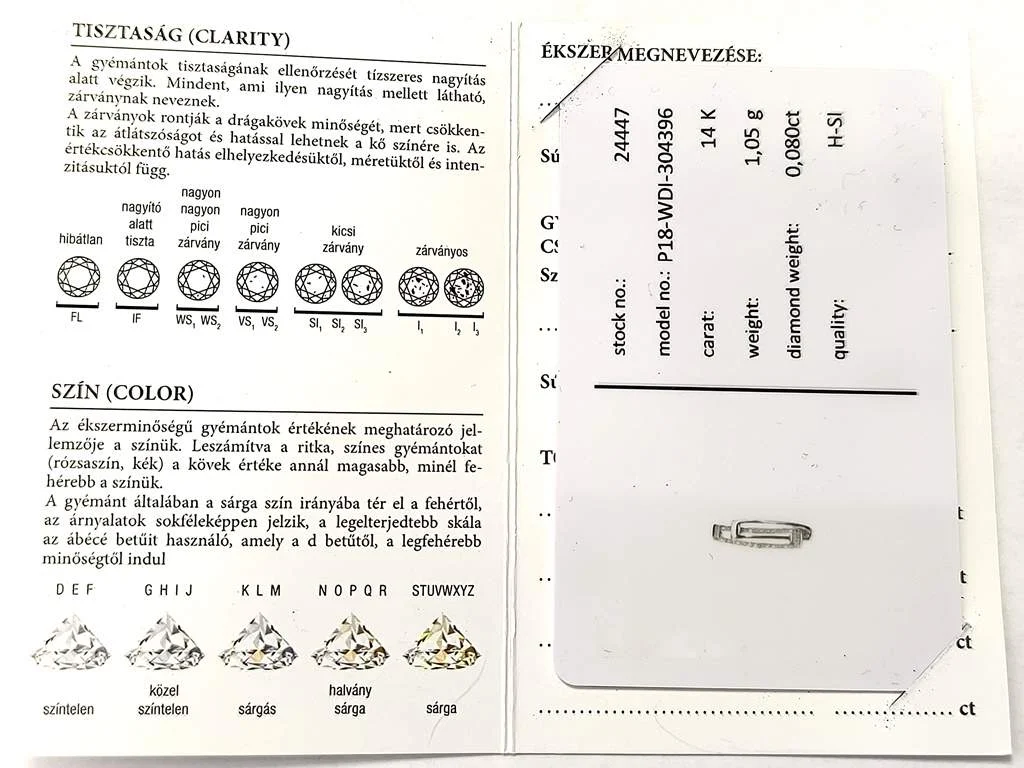 Fehérarany brilliáns csiszolású gyémántokkal ékített moder medál - Image 7
