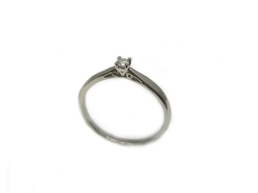 Fehérarany brilliáns csiszolású gyémánttal ékített női gyűrű - Image 9