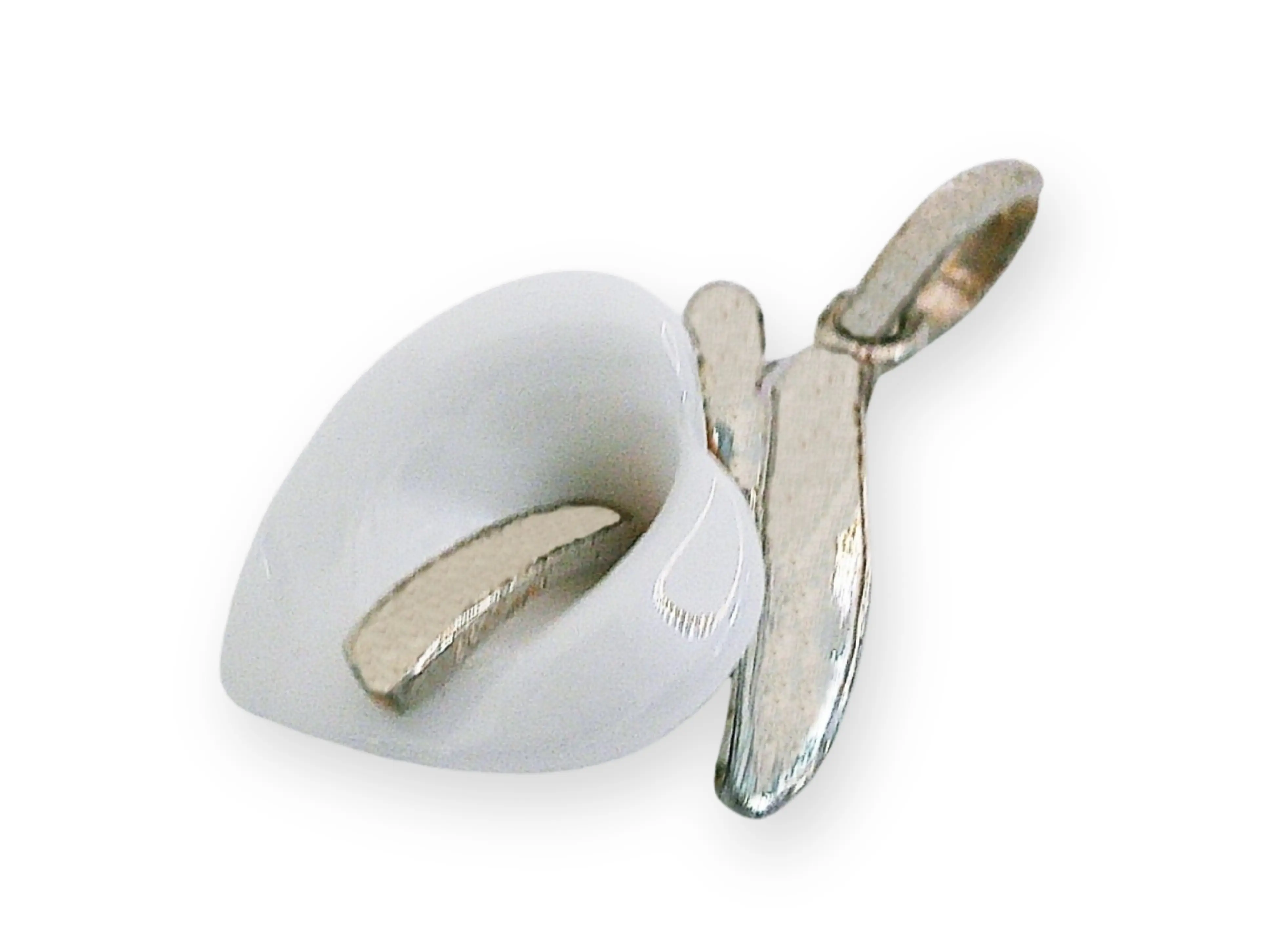 ezüst medál fehér porcelán kála díszítéssel